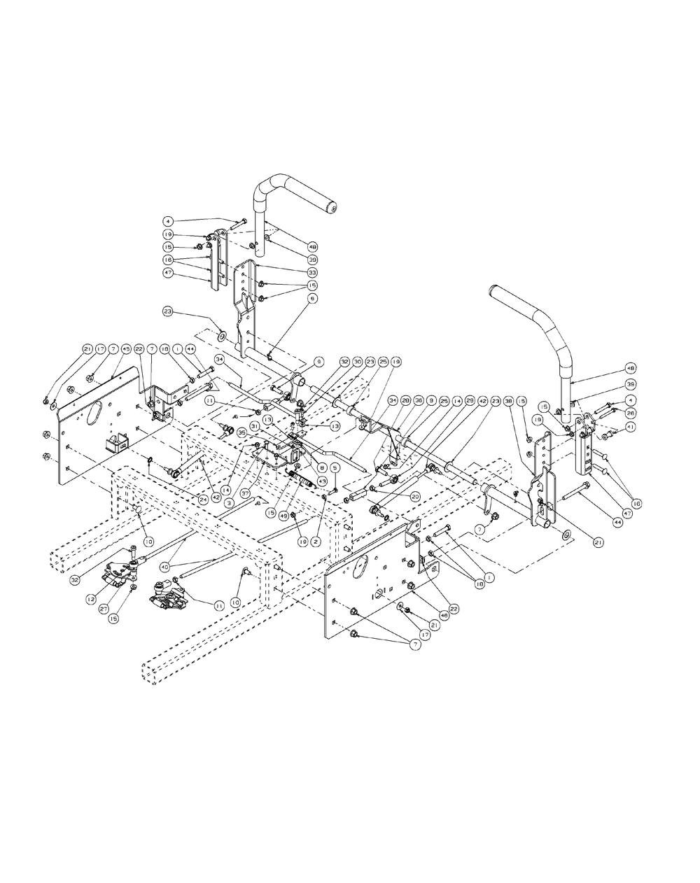 Control Assembly Diagram and Parts List for M60-KW LC-53AJ8CT6050-29HP-LC-DFI Cub Cadet Lawn Tractor